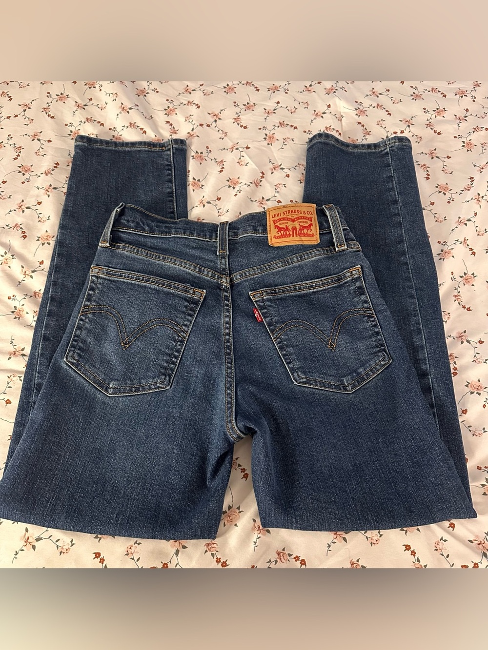 Levi's Denim Wedgie Straight Ankle Streetwear Jeans High rise Button Fly 26x28 - Picture 6 of 15